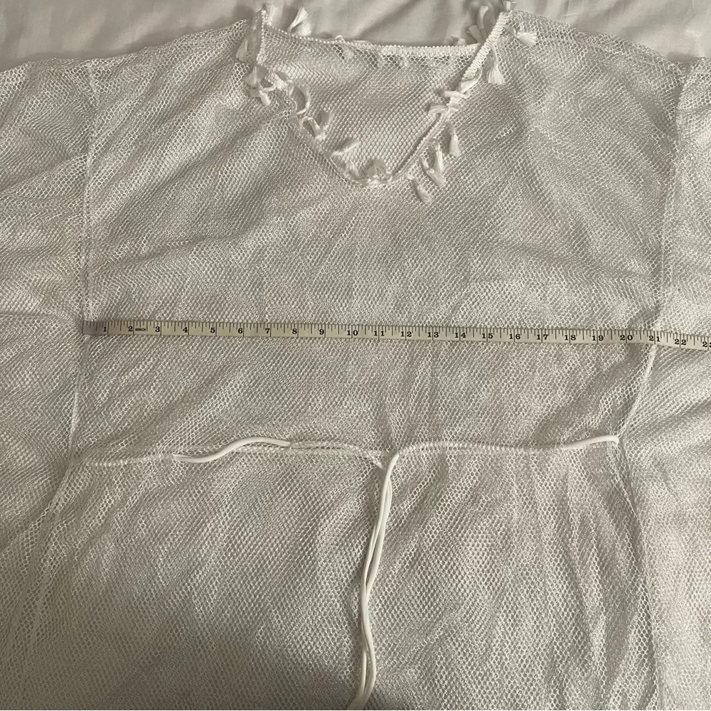 Silver tone summer beachwear V-neck slip dress cover up